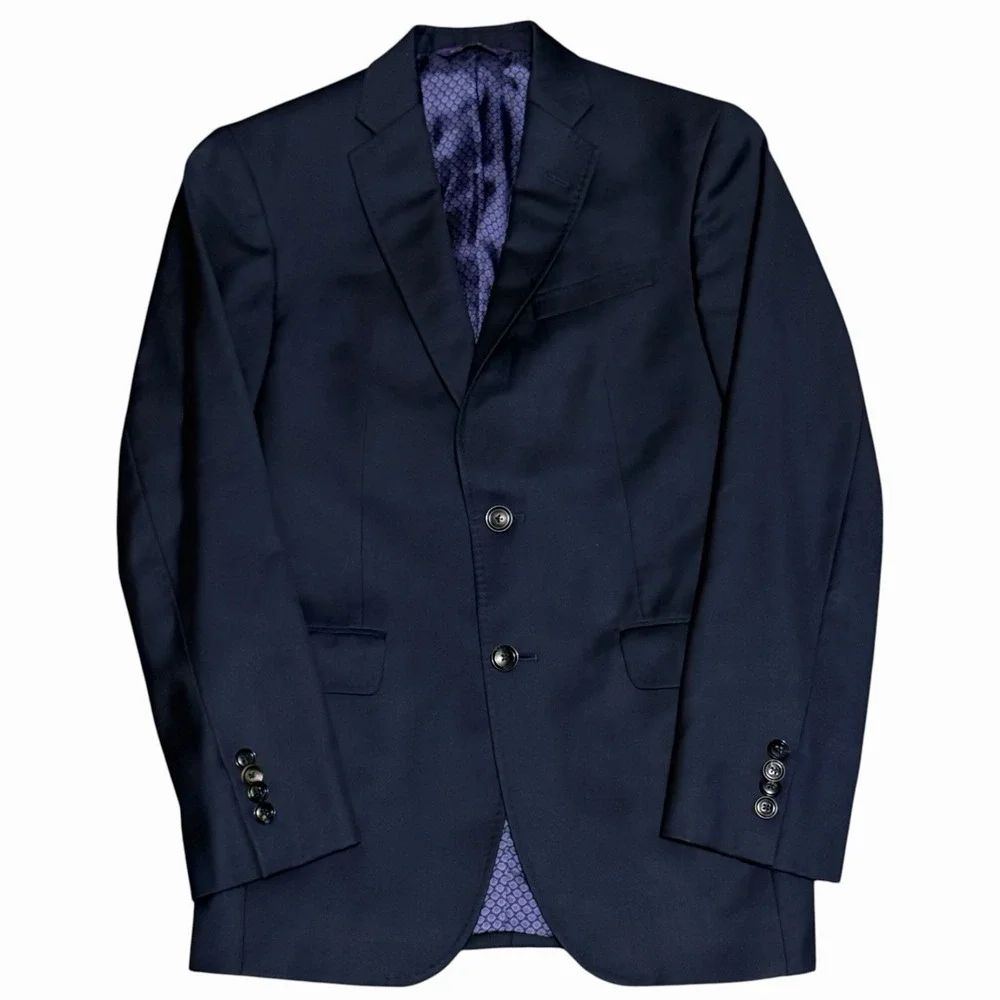 Ted Baker Endurance Jones CT 2 Piece Wool Suit Navy Blue Men's 36S Pants 29 x 30